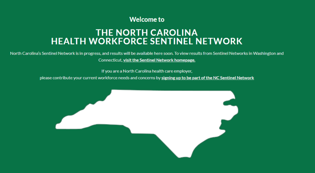 Image of the NC Sentinel homepage