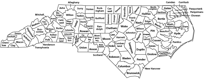 nc state county map