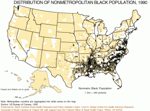 nonmetro black population map