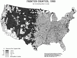 map of frontier counties