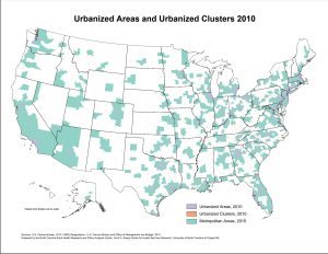 Urbanized Areas and Urbanized Clusters 2010